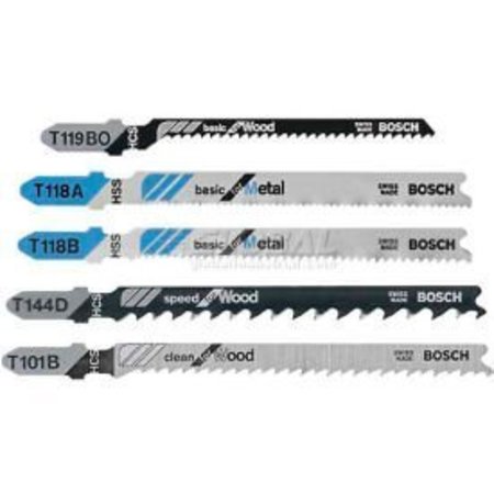 BOSCH BOSCH® T-Shank Jigsaw Blade Set, T500, Professional Grade, 5-Piece T500